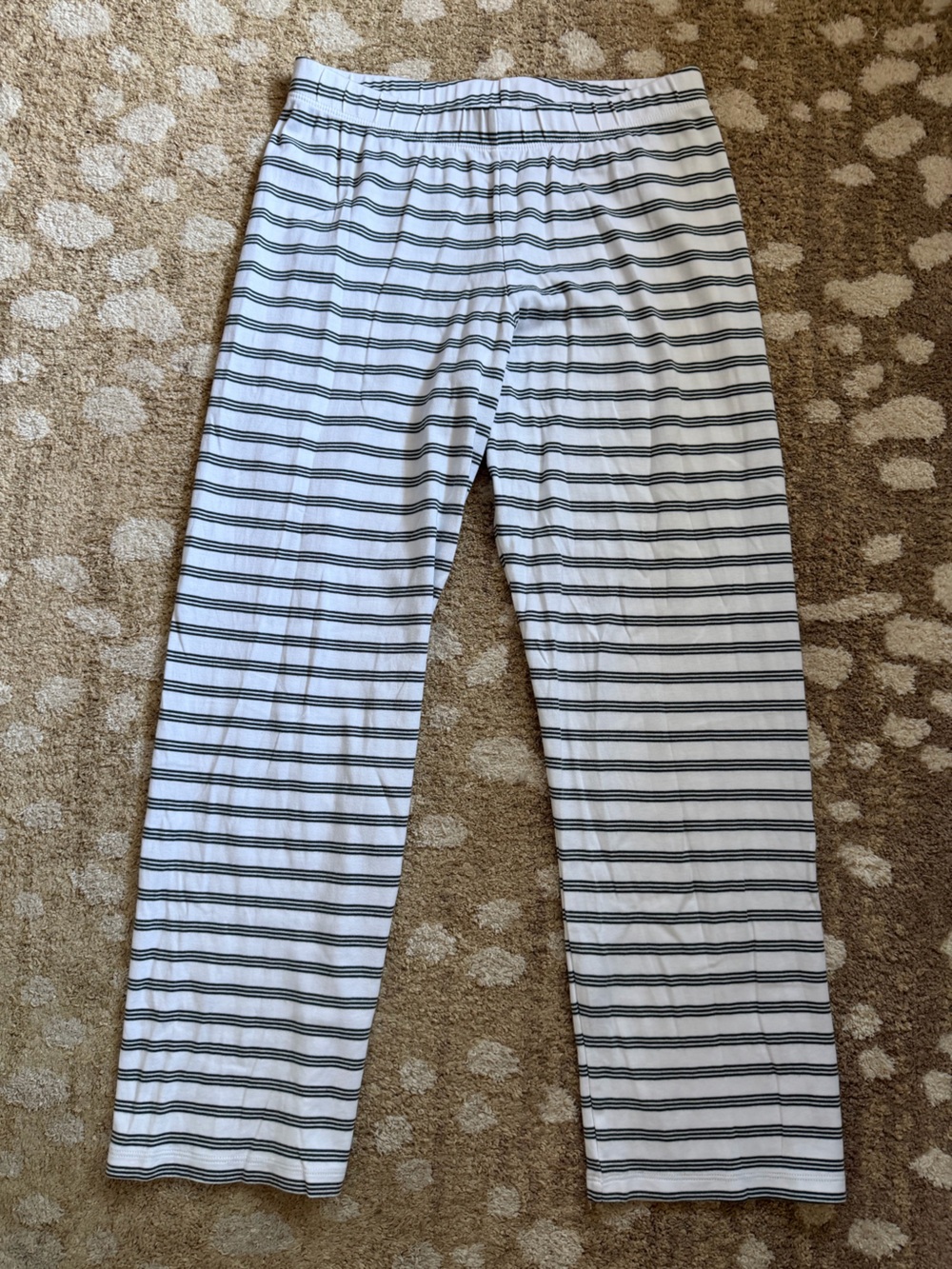 Lake Pima Cotton Pajama Pants Dark Green Stripe Small - Picture 2 of 5